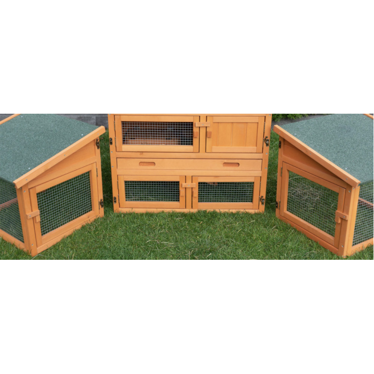 Agrofortel Dřevěná králíkárna PRACHATICE, 1800x620x720 mm (obrázek 6)