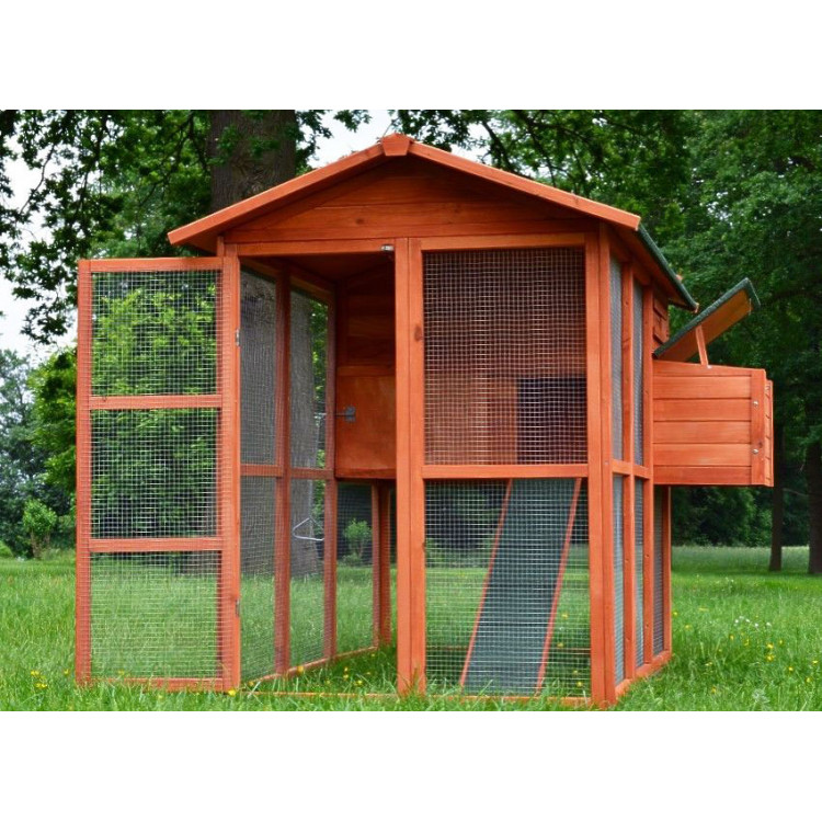 Agrofortel Dřevěný kurník BRUSEL DELUXE MODEL 2022, 1900x780x1480 mm - Obrázek 2