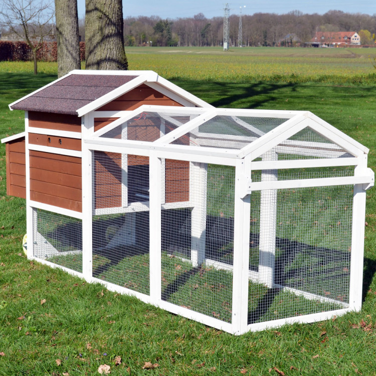 Agrofortel Dřevěný mobilní kurník HAVAJ, 2480x1150x760 mm - Obrázek 3