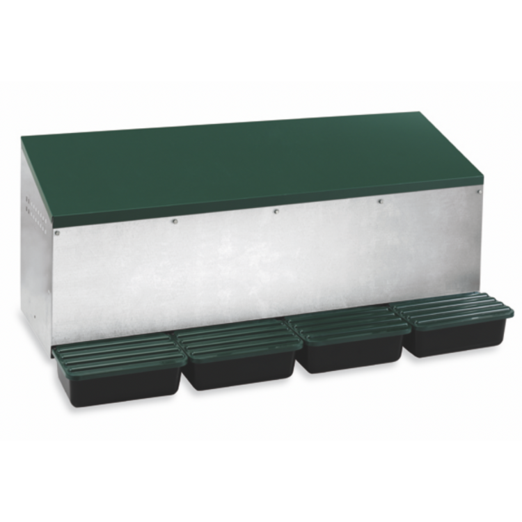 MSBroedmachines Snáškové hnízdo pro slepice venkovní 4místné, se sběrným košem 10124