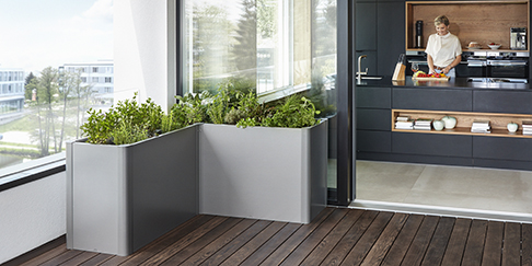 Truhlík Biohort BELVEDERE MAXI L150, šedý křemen metalíza