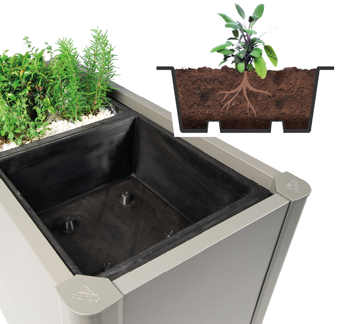 Biohort Vložka do květináče Belvedere, 4 ks