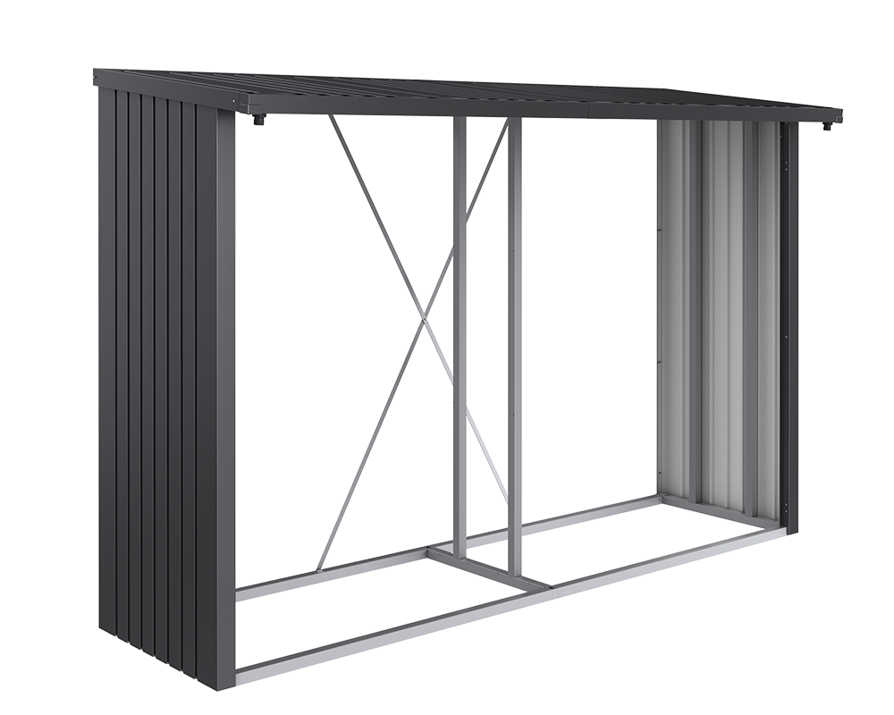 Biohort Dřevník Woodstock 300, tmavě šedá metalíza