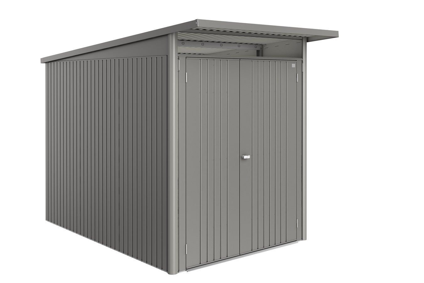 Biohort Zahradní domek AVANTGARDE ECO A3, šedý křemen metalíza, dvoukřídlé dveře