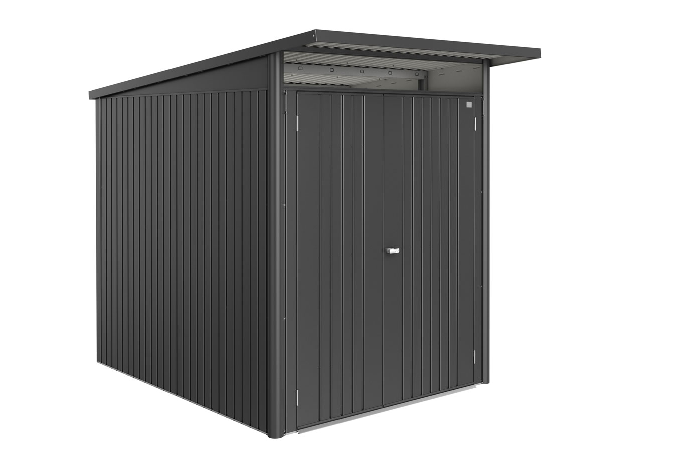 Biohort Zahradní domek AVANTGARDE ECO A2, tmavě šedá metalíza, dvoukřídlé dveře