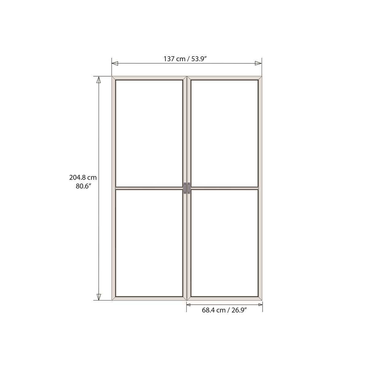 Dveře s moskytiérou pro PALRAM Torino / San Remo (antracit)