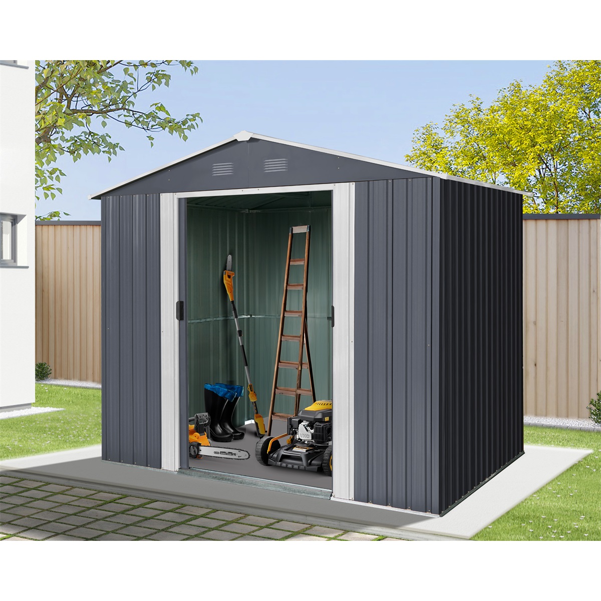 Zahradní domek RIWALL PRO RMSA 6x8 Anthracite