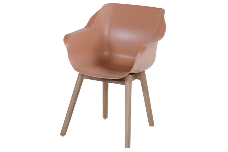 Jídelní židle Hartman SOPHIE Studio s teakovou podnoží, steel blue (obrázek 11)