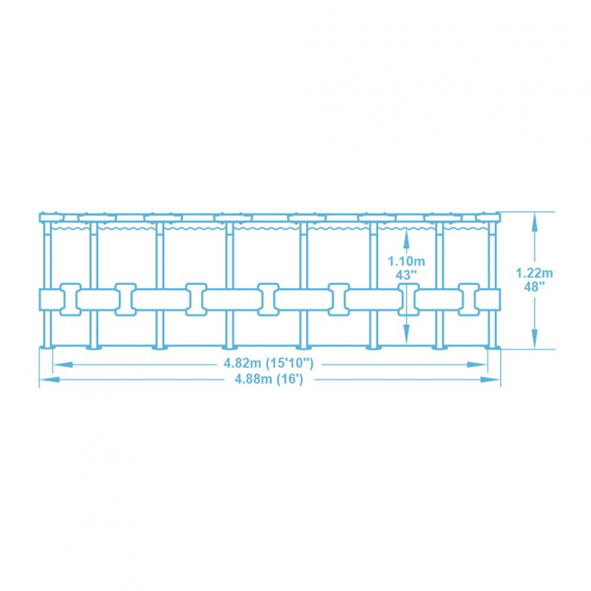 Bazén BESTWAY Steel Pro Max 4,88 x 1,22 m - 5612Z (obrázek 3)