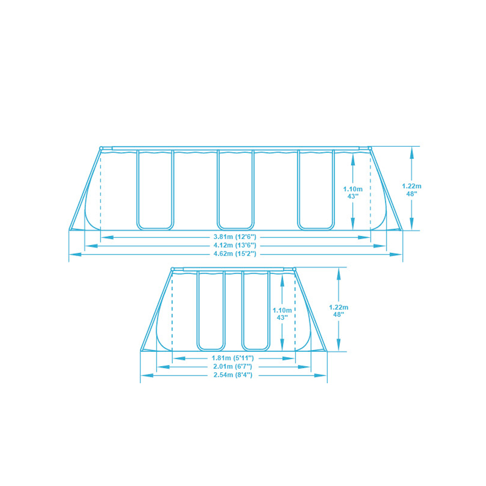 Bazén BESTWAY Power Steel Frame 4,12 x 2,01 x 1,22 m - 56456 (obrázek 3)