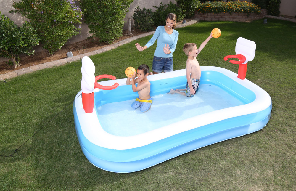 Bestway Dětský bazén basketball 251 x 168 x 102 cm
