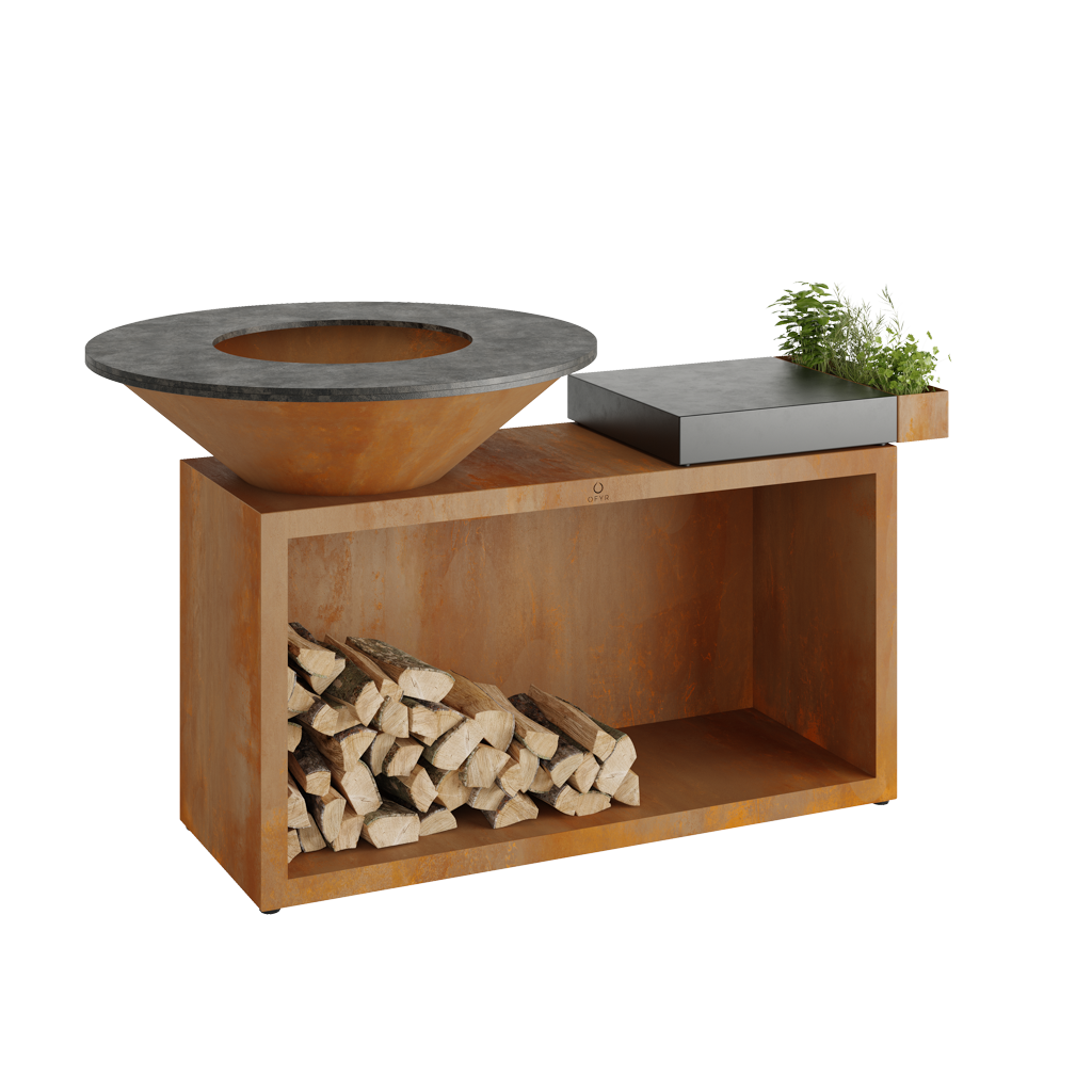 Grilovací ohniště OFYR Island 100 Corten Ceramic Dark Grey