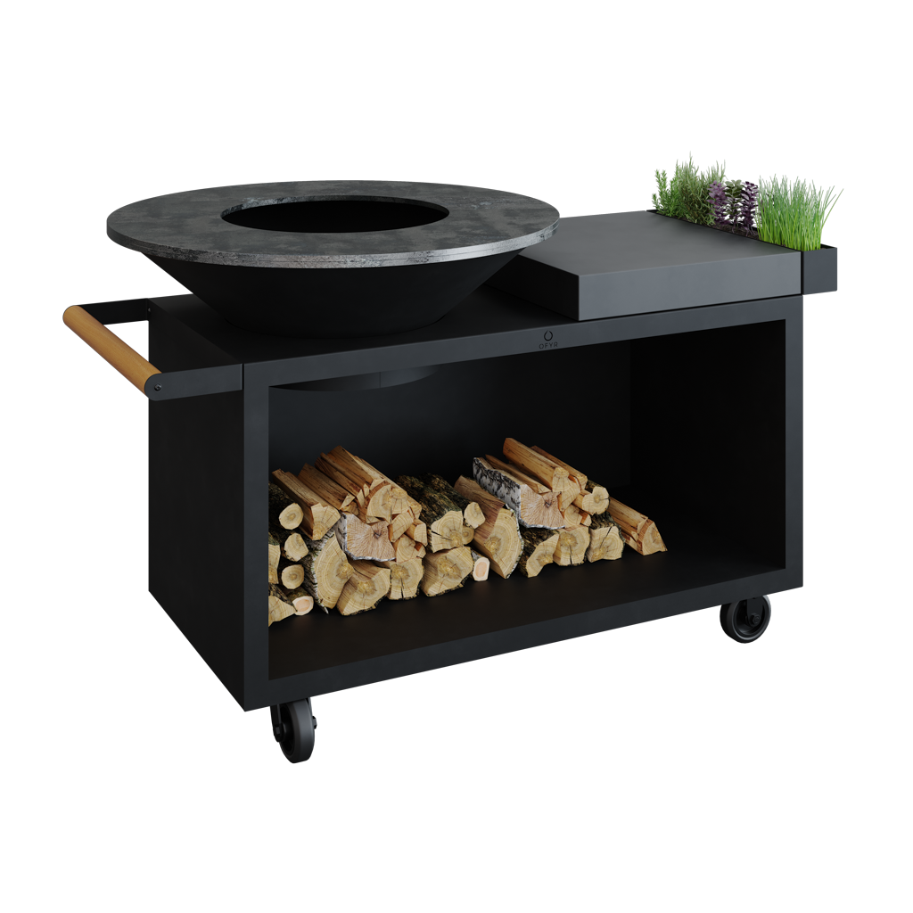 Grilovací ohniště OFYR Island 100 Black PRO Ceramic Dark Grey