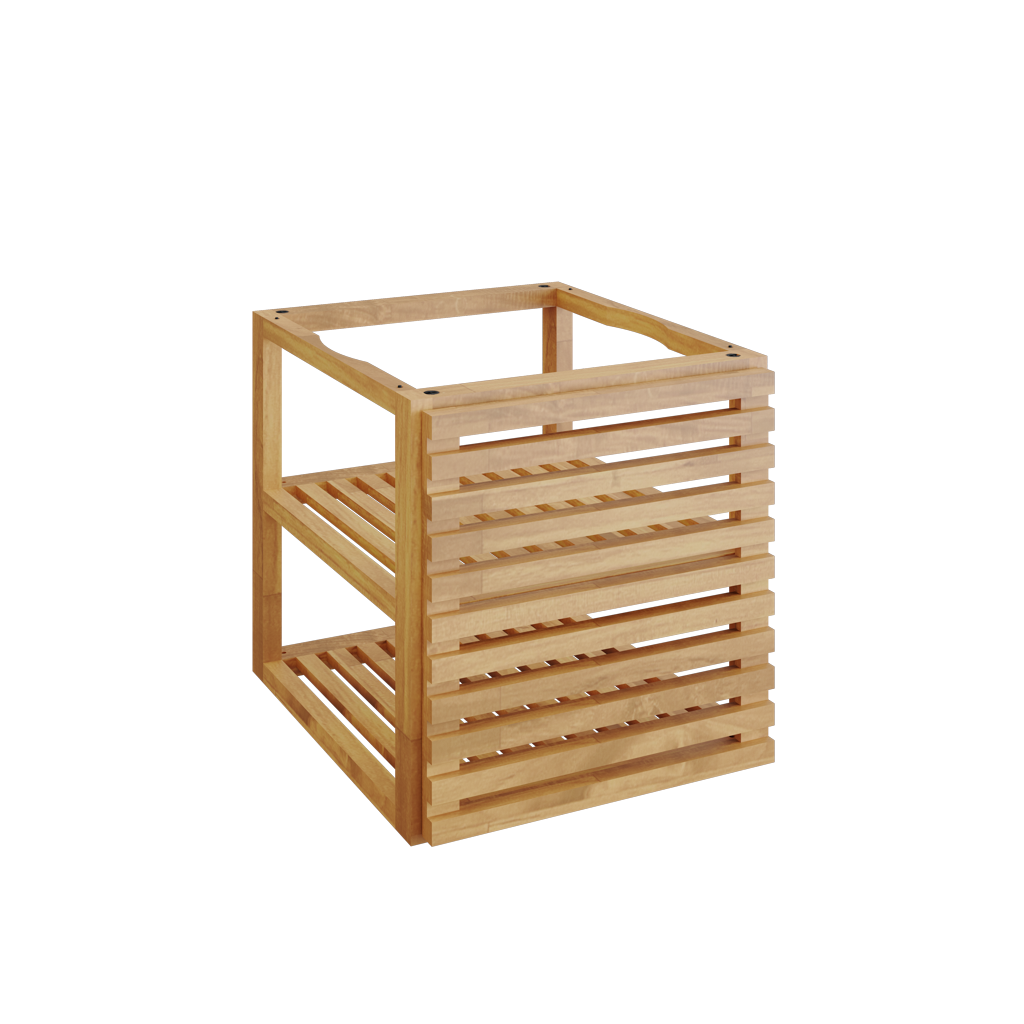 Teaková vložka do stolu OFYR PRO s dvířky