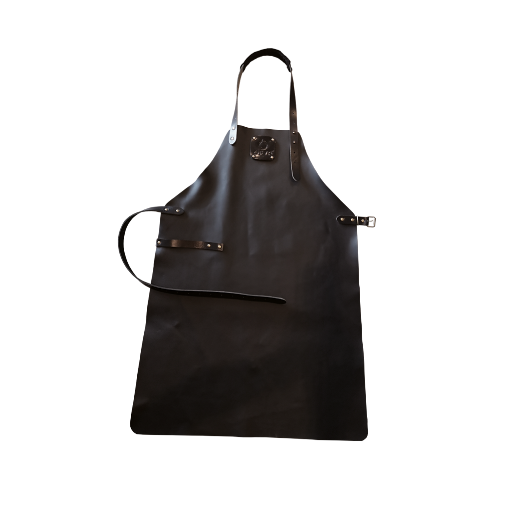 OFYR Kožená zástěra OFYR, černá