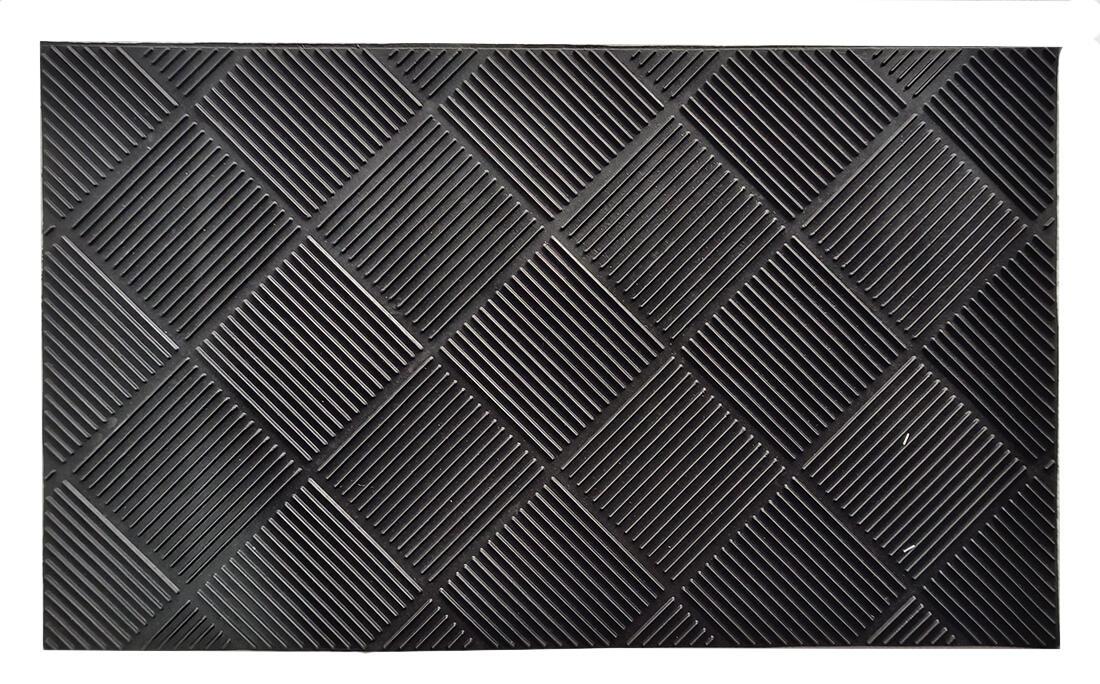 M.A.T. Gumová rohož 45 x 75 cm KOSOČTVERCE, černá