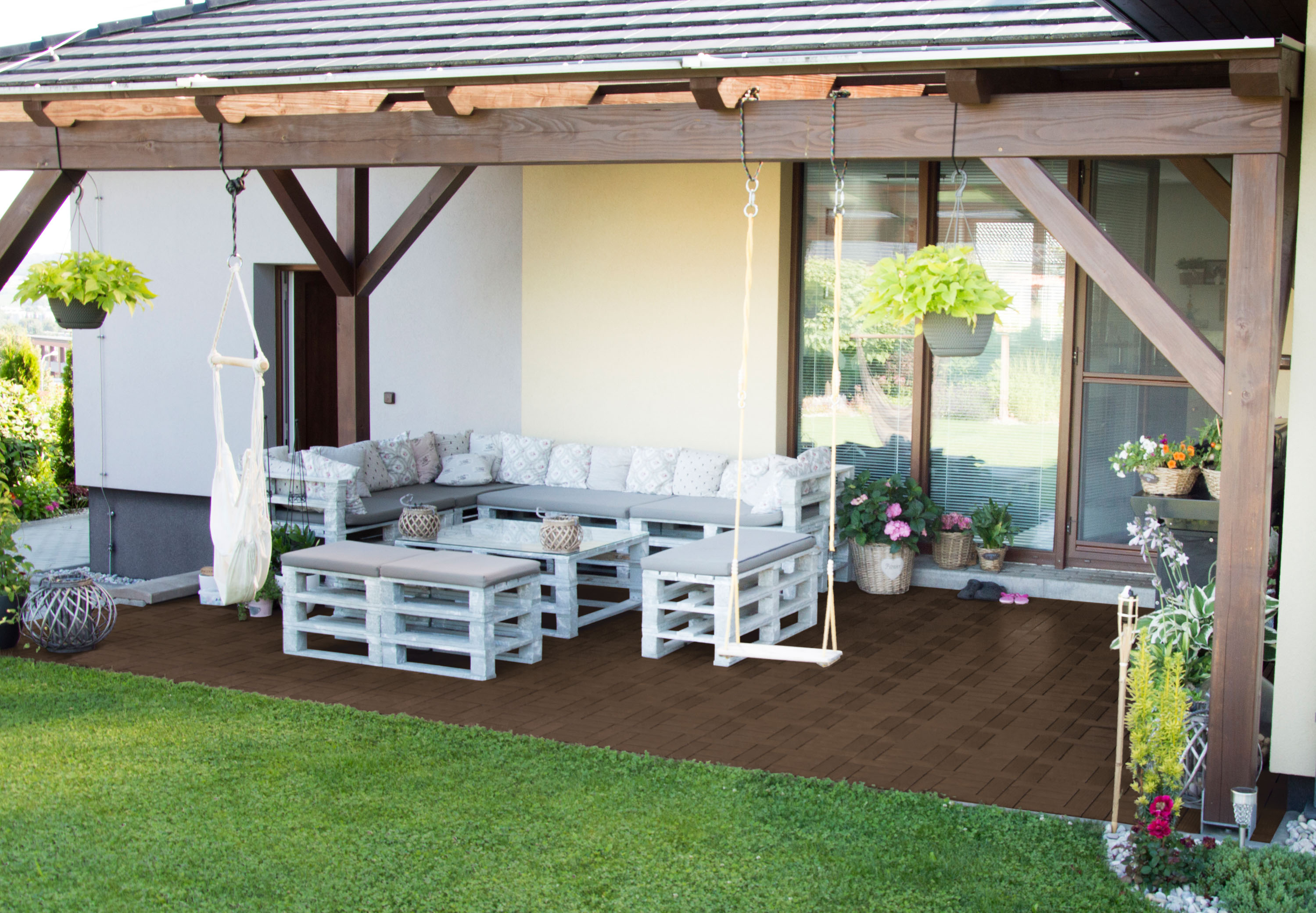 G21 WPC dlaždice PALMYRA 30 x 30 cm, Indický teak - Obrázek 4