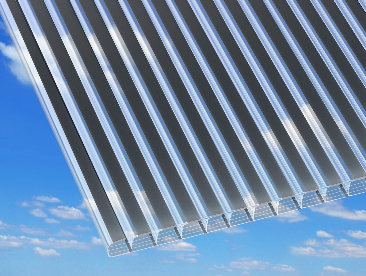 Gutta Polykarbonátová deska Guttagliss Zebra 16 mm, 2500 x 980 mm, antracit