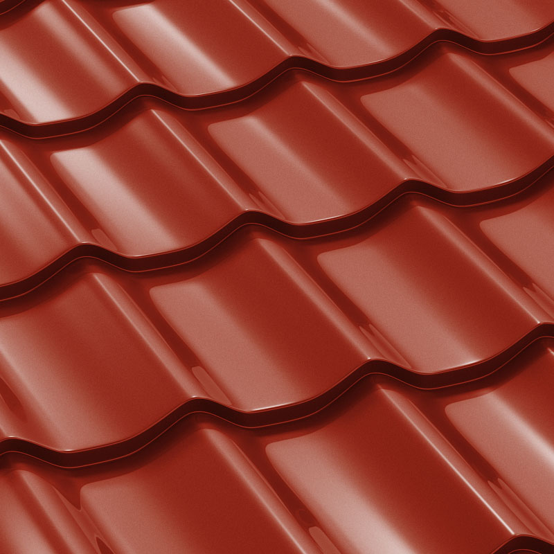 Covernit Plechová střešní krytina Classic Tile 2250 x 1200 mm červená