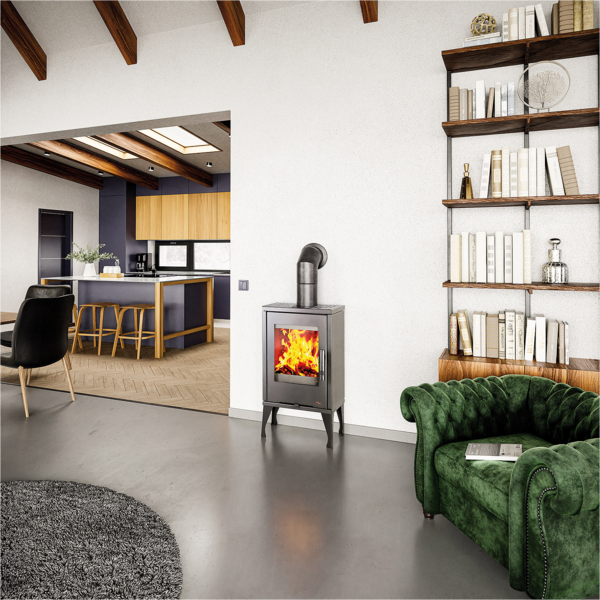 Haas+Sohn Krbová kamna AURORA, černá