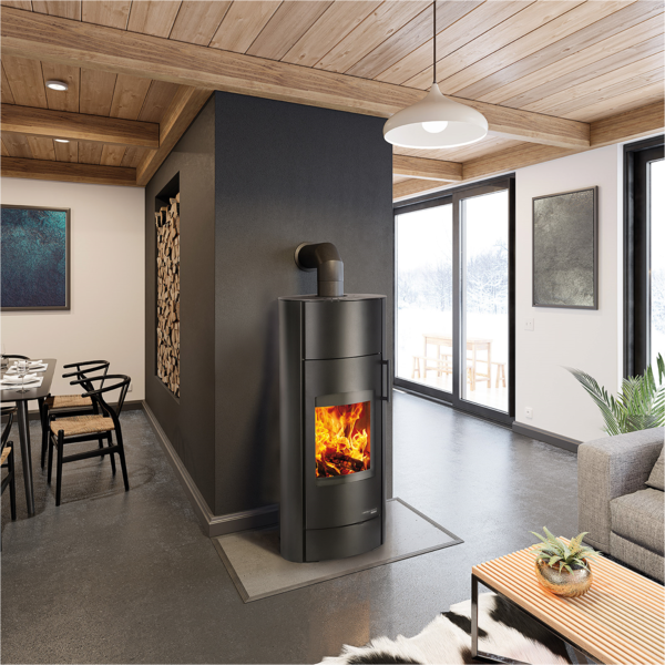 Haas+Sohn Krbová kamna EMBER, černá aspero