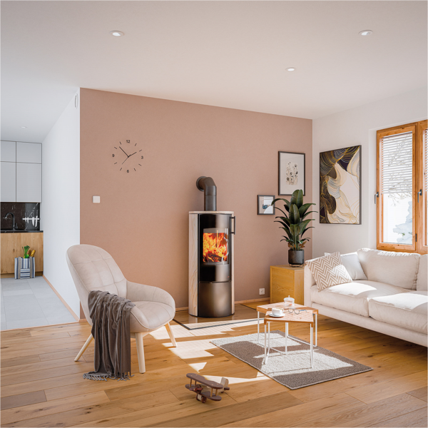 Haas+Sohn Krbová kamna EPIC, bílá/černá