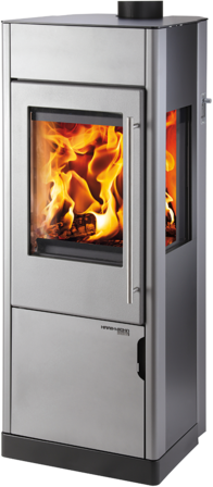 Haas+Sohn Panoramatická krbová kamna EIFFEL, černá/šedá