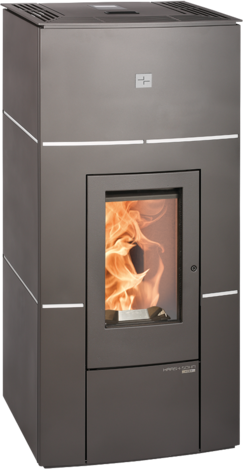 Haas+Sohn Peletová kamna HSP 6 RUEDA RLU, antracit/bílé lišty vč. WLAN