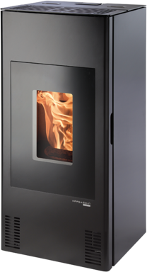 Haas+Sohn Peletová kamna HSP 4 PARMA, černá lesklá vč. MULTIAIR