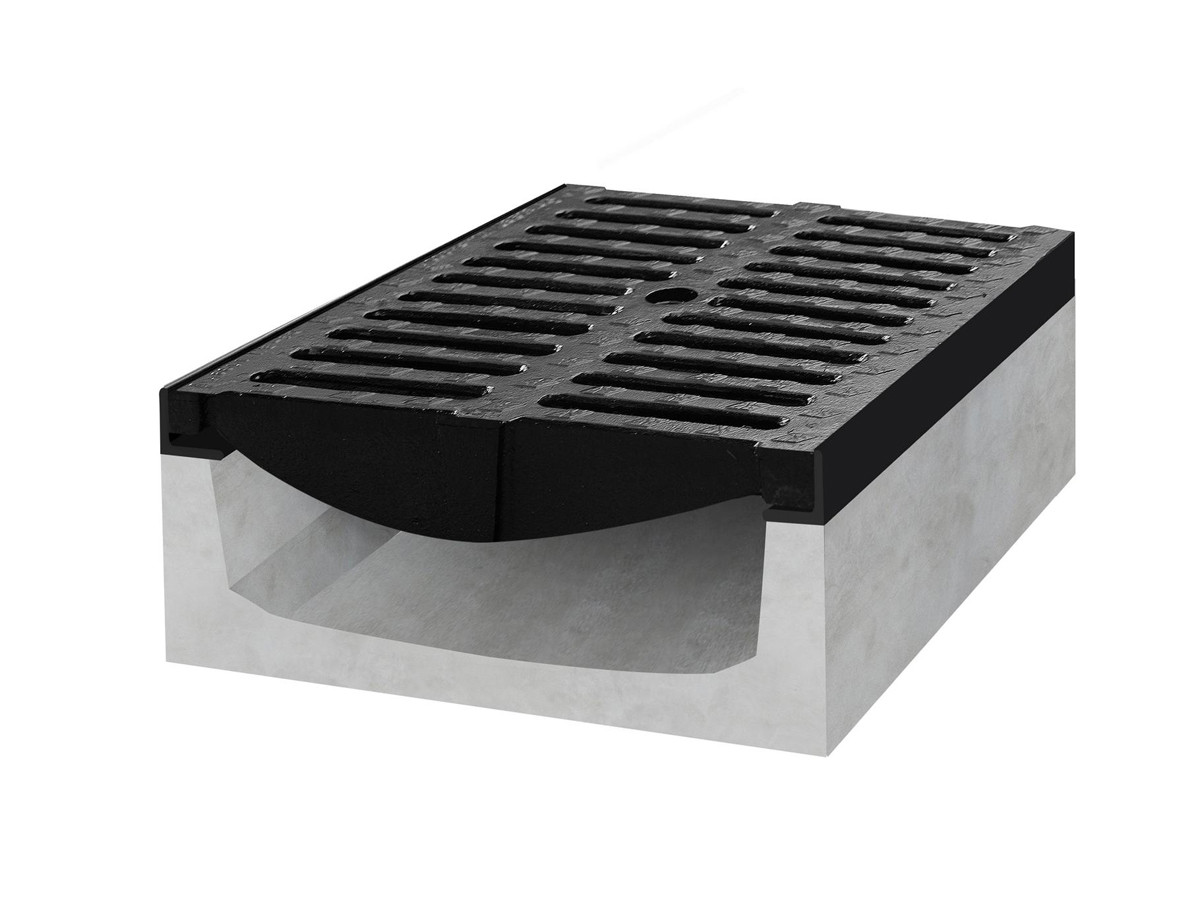 Gutta Betonový žlab D400 s litinovou mříží, d. 500 x š. 500 x v. 600 mm
