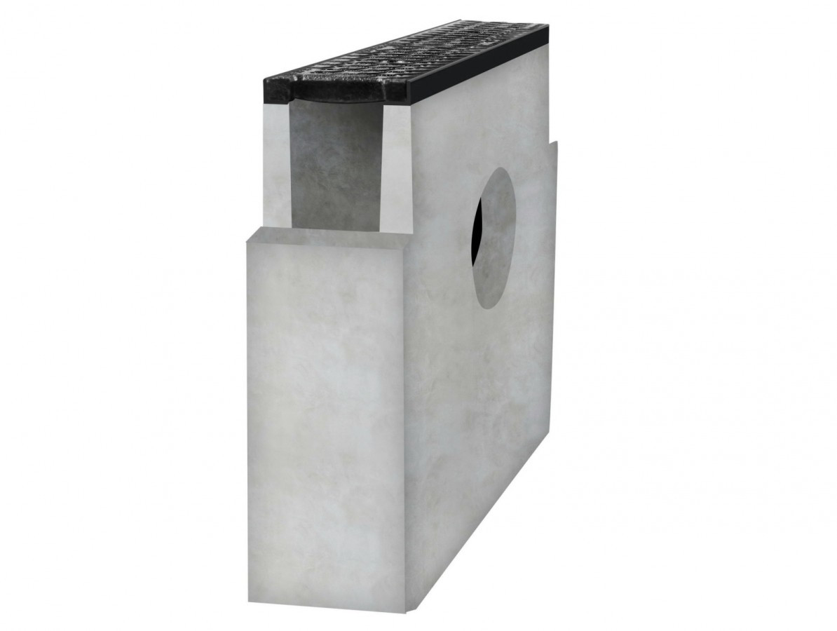 Gutta Betonová vpusť C250 s litinovou mříží, 333 x 145 x 450 mm