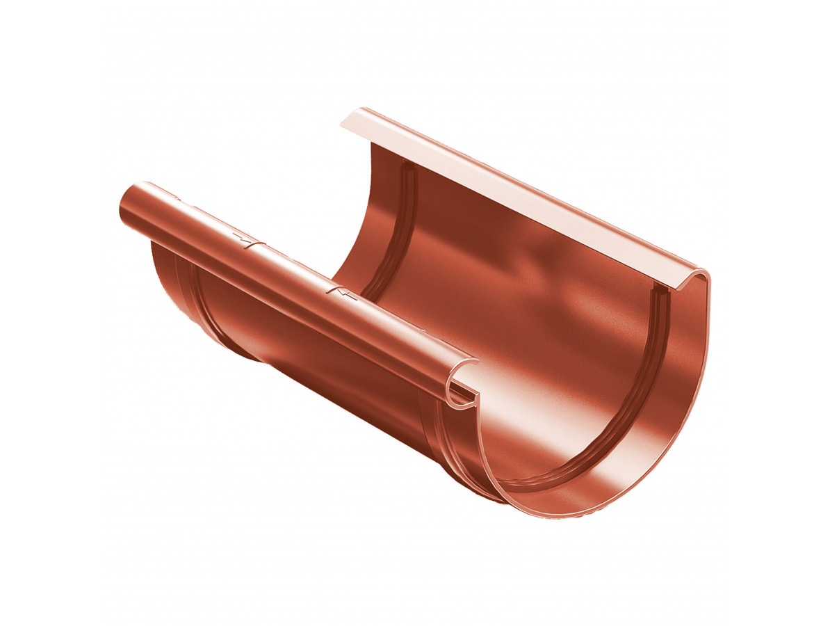 Plastová spojka žlabu Gutta Aqua 125 mm, cihlově červená