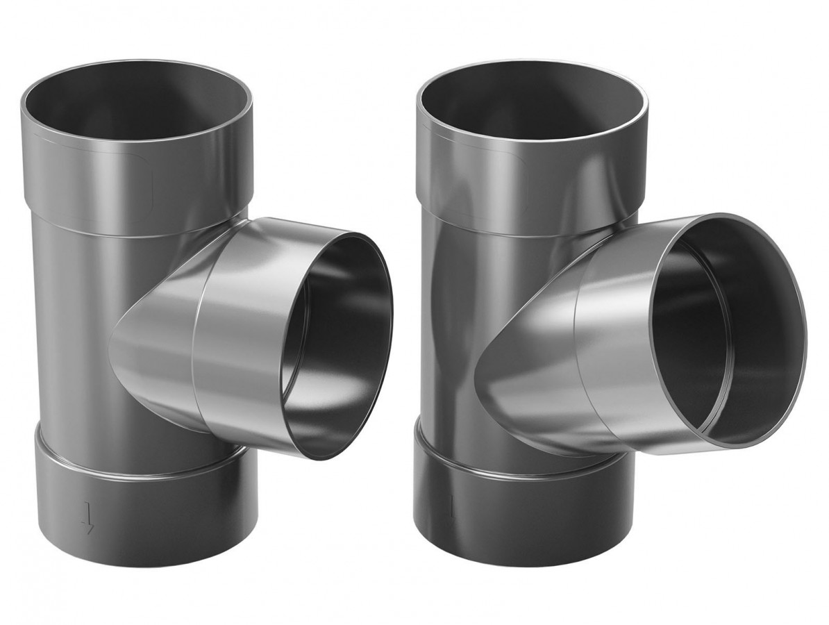 Plastové napojení do svodu Gutta Aqua 110 mm, antracit