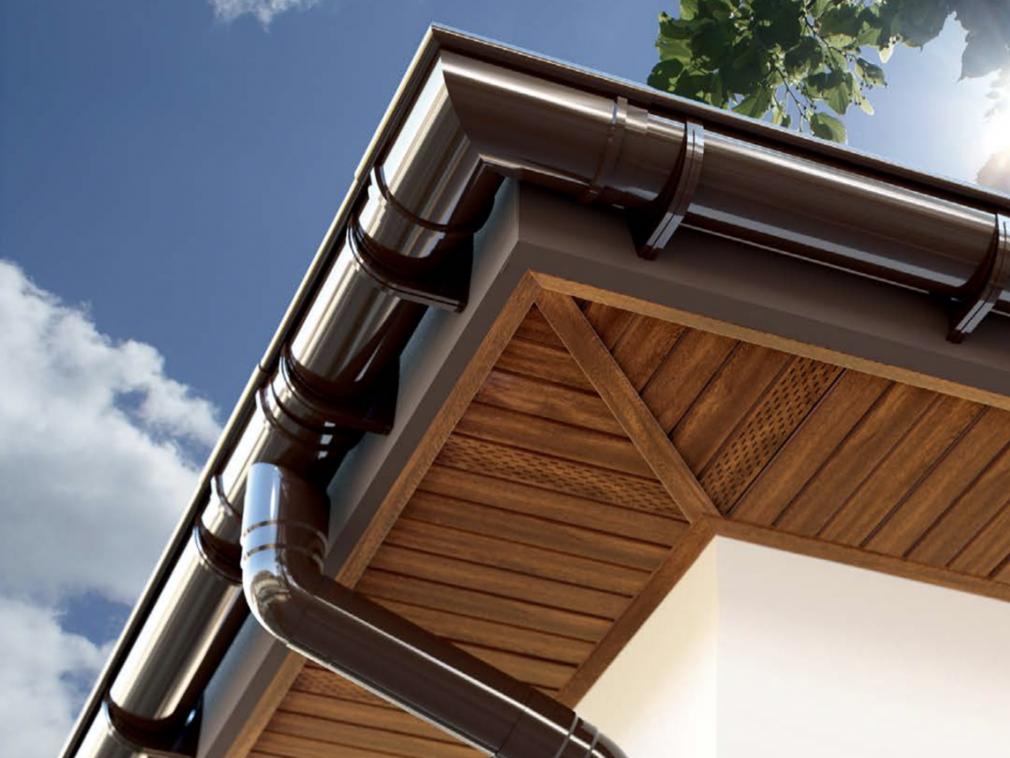 Plastový žlabový hák Covernit čelní PVC 100 mm hnědá - Obrázek 3