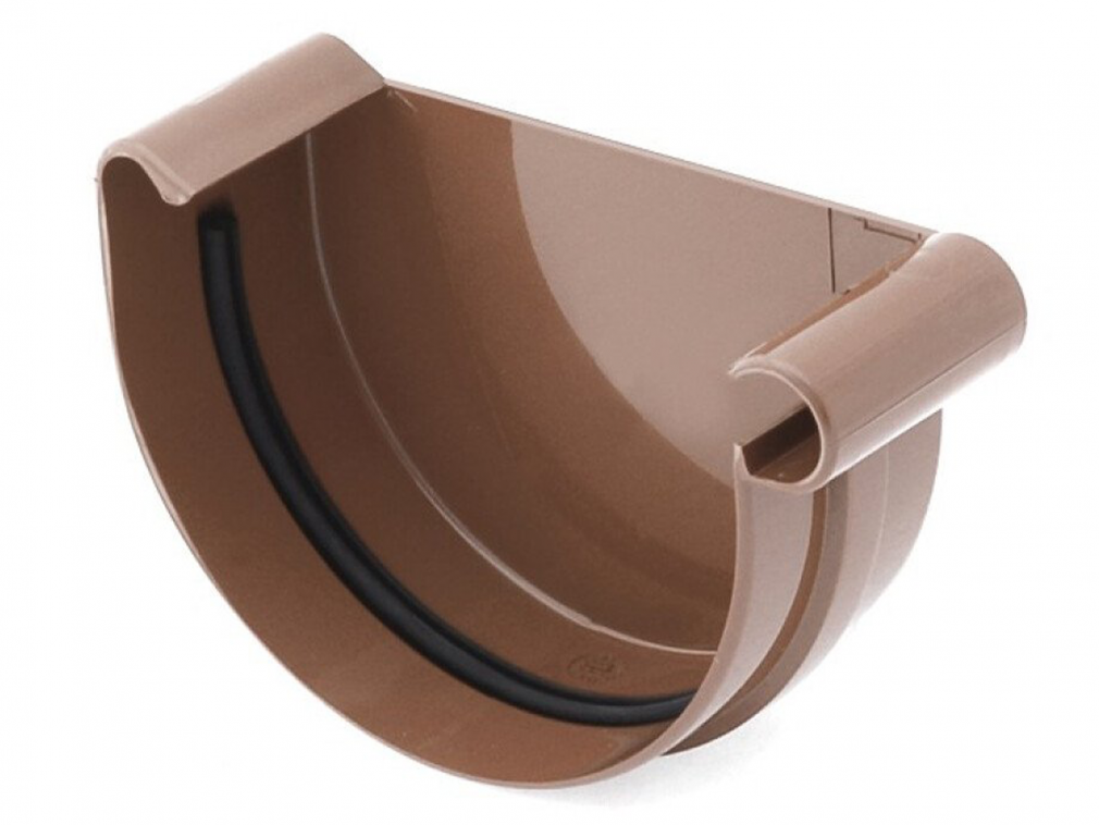 Plastové čelo žlabu Covernit v hnědé barvě