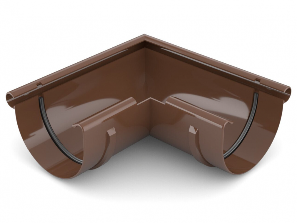 Plastový roh žlabu Covernit PVC 100 mm vnější hnědá