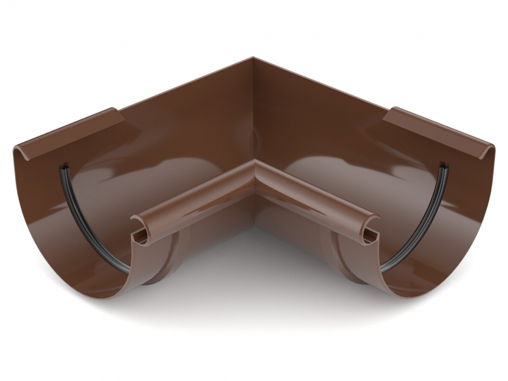 Plastový roh žlabu Covernit PVC 100 mm vnitřní hnědá