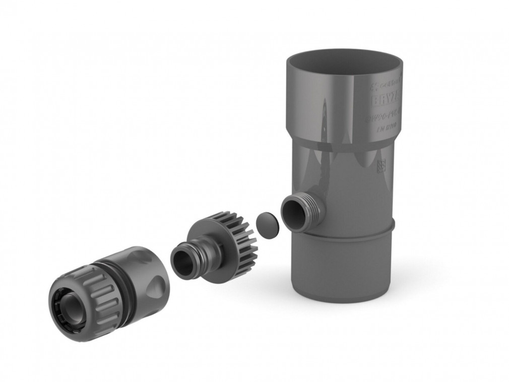 Plastový sběrač dešťové vody Covernit PVC 90 mm antracit