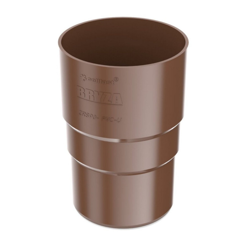 Plastová spojka svodu Covernit PVC 90 mm hnědá