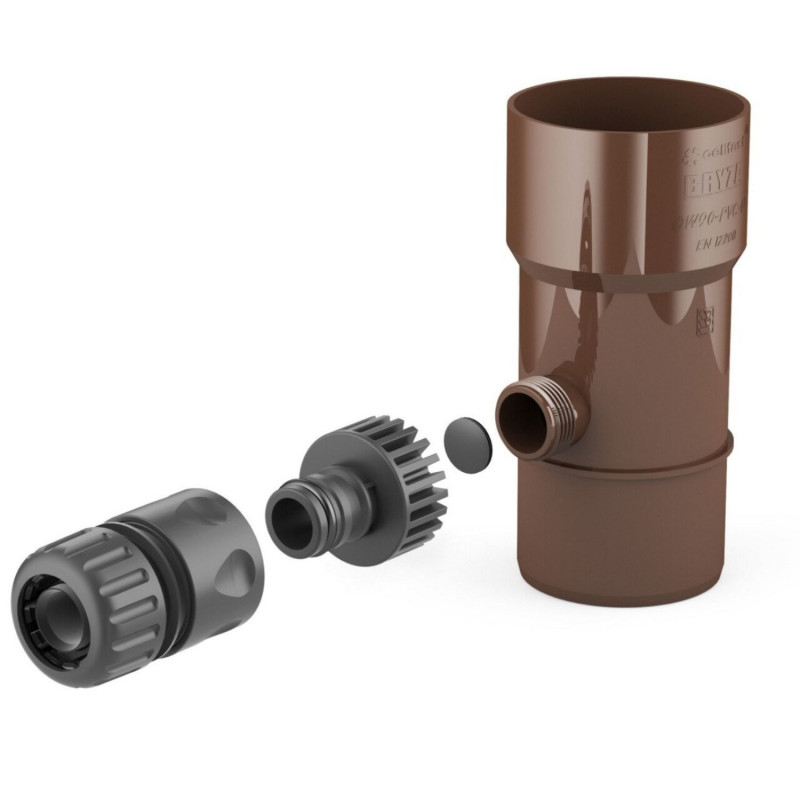 Plastový sběrač dešťové vody Covernit PVC 90 mm hnědá