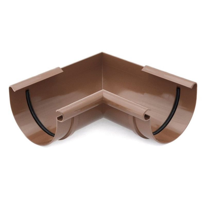 Plastový roh PVC žlabu Covernit 125 mm vnitřní hnědá