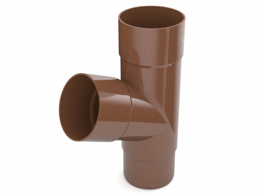 Plastové napojení do svodu Covernit PVC 63 mm hnědá 67,5°