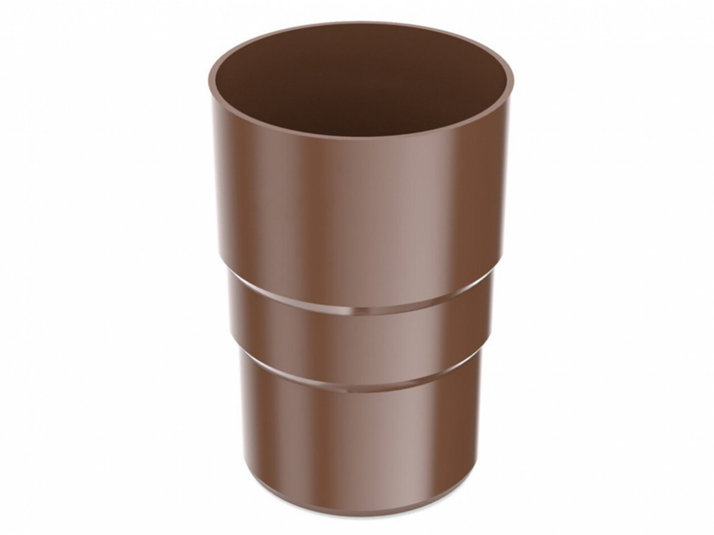 Plastová spojka svodu Covernit PVC 63 mm hnědá