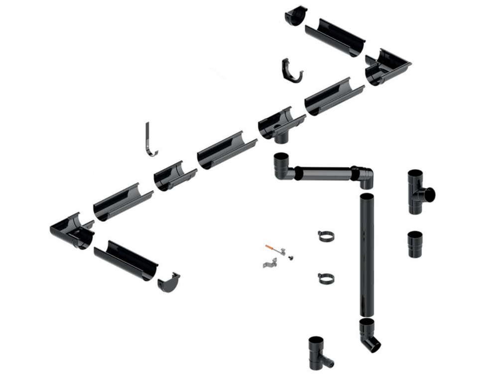 Plastový okapový žlab Covernit PVC 3 m x 75 mm hnědá - Obrázek 6