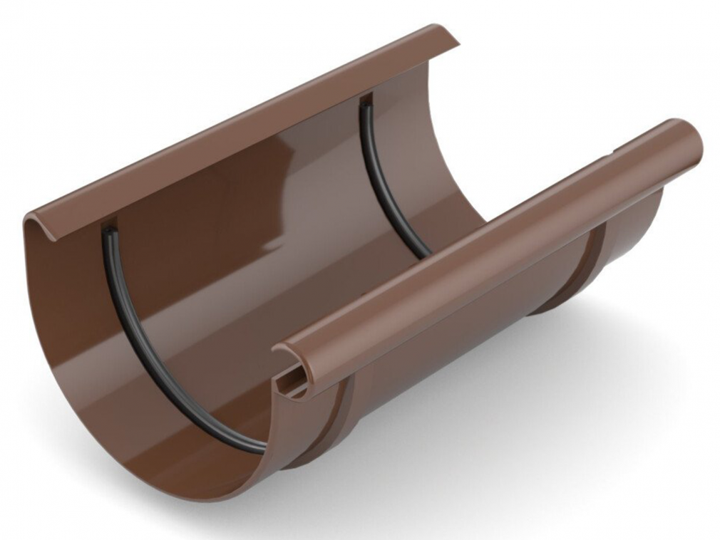 Plastová spojka žlabu Covernit PVC 75 mm hnědá