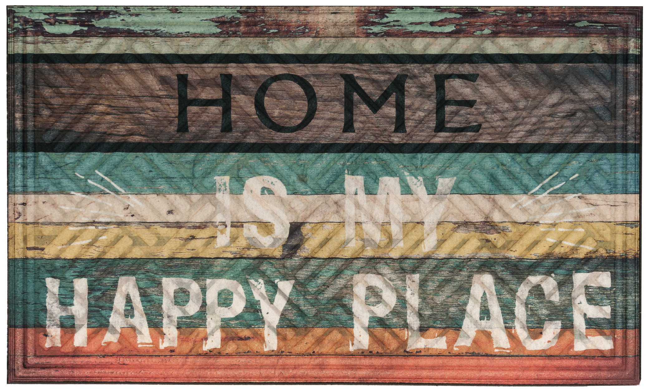 Multy home Rohožka LIMA Happy Place 45 x 75 cm, s potiskem MHEU5000052, 1 ks
