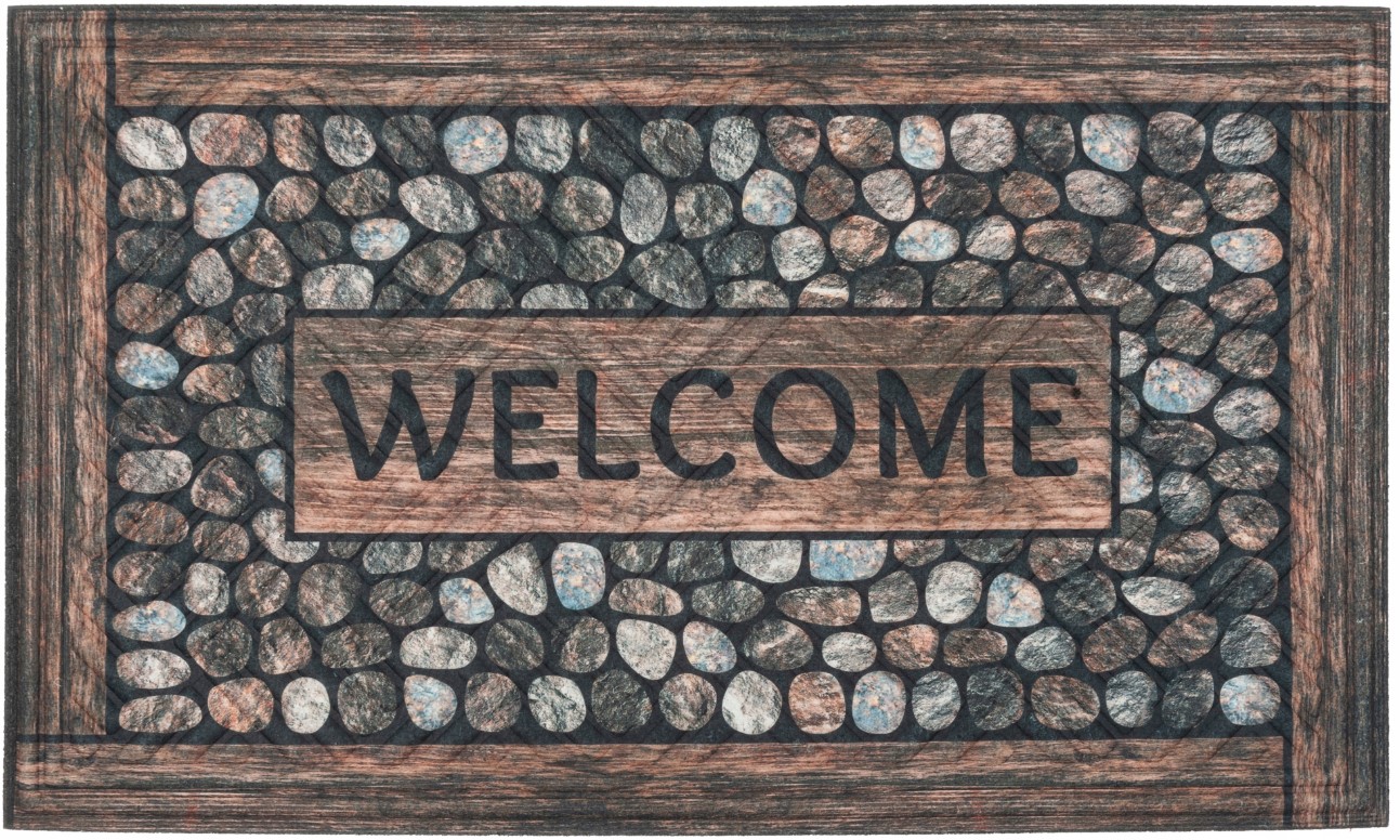 Multy home Rohožka LIMA Pebbles 45 x 75 cm, s potiskem MHEU5000158, 1 ks