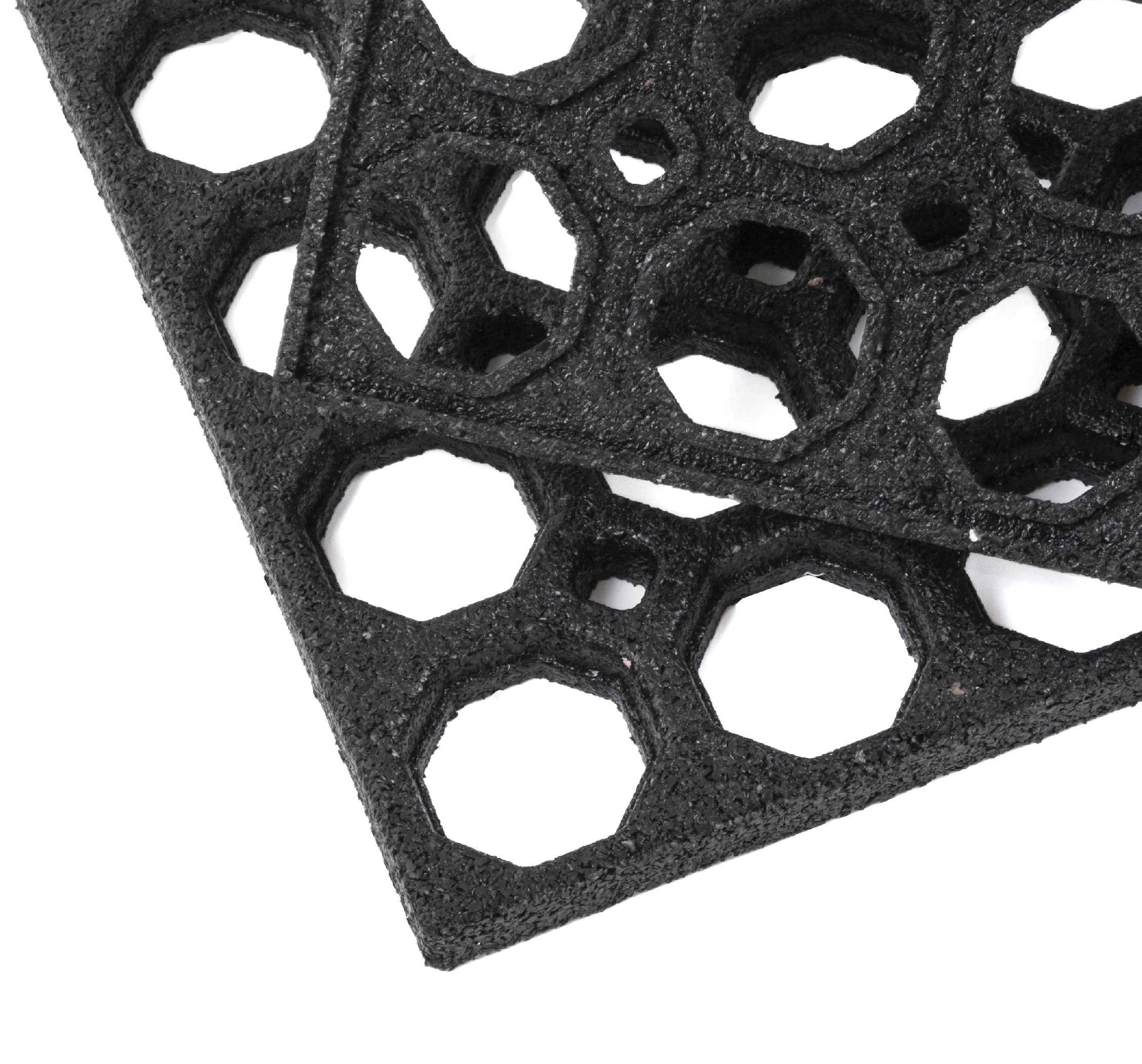 Multy home Gumová rohožka HONEY COMB 45 x 75 cm, černá MHEU5000302, 1 ks - Obrázek 3