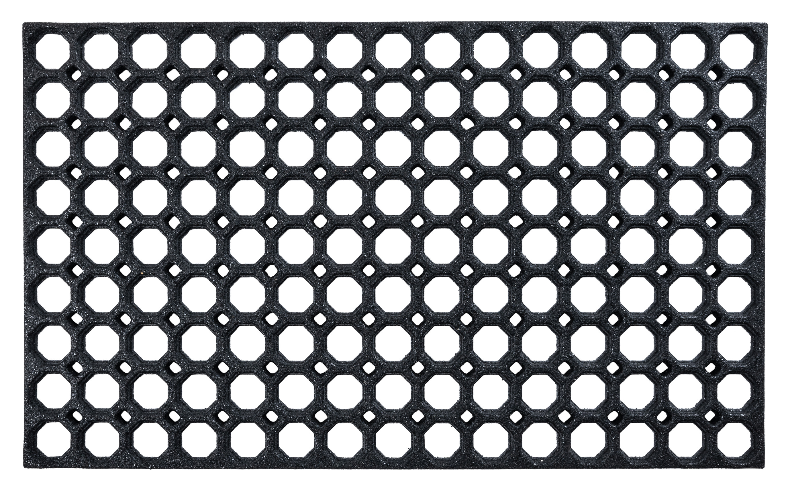 Multy home Gumová rohožka HONEY COMB 45 x 75 cm, černá MHEU5000302, 1 ks
