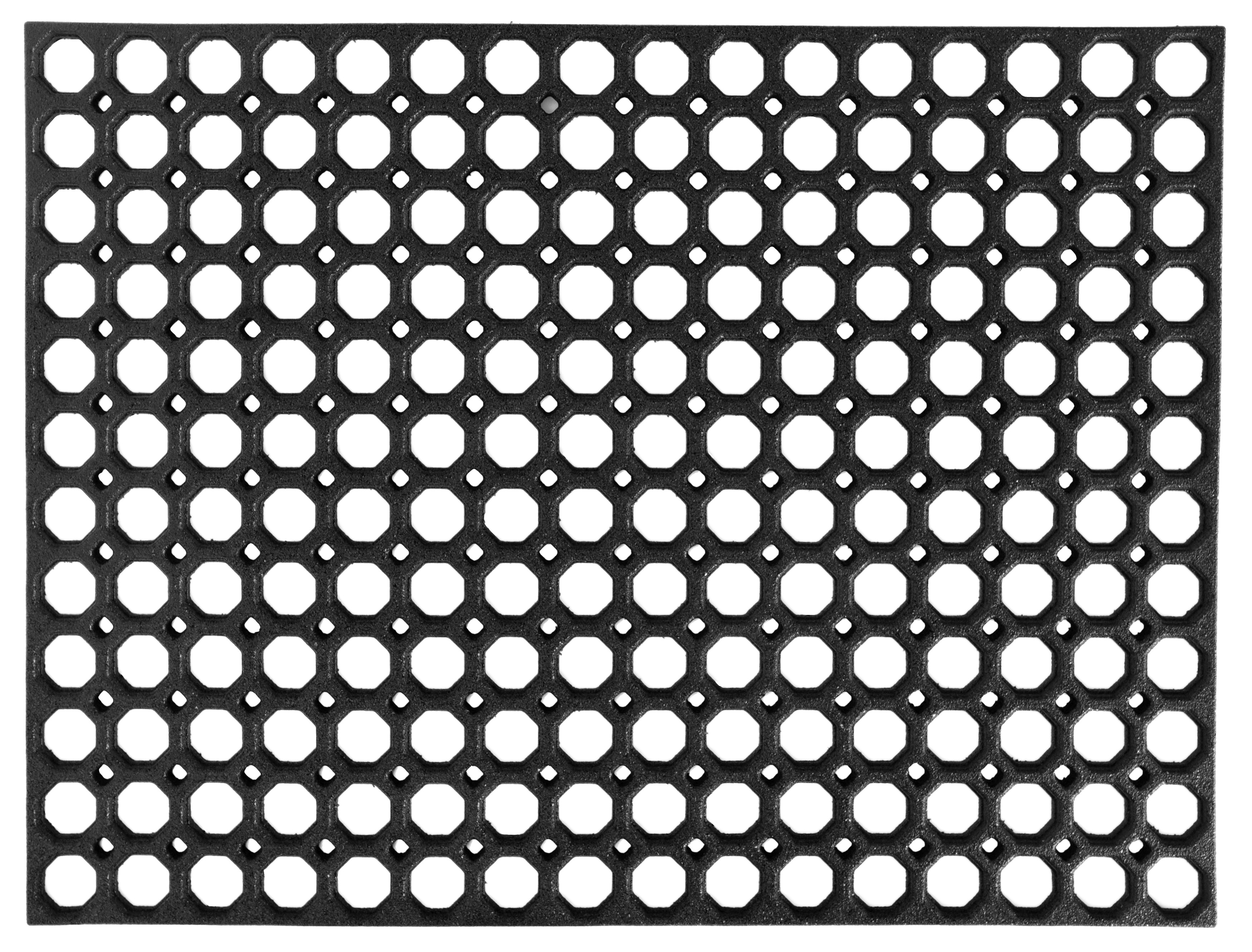 Multy home Gumová rohožka HONEY COMB 60 x 80 cm, černá MHEU5000303, 1 ks